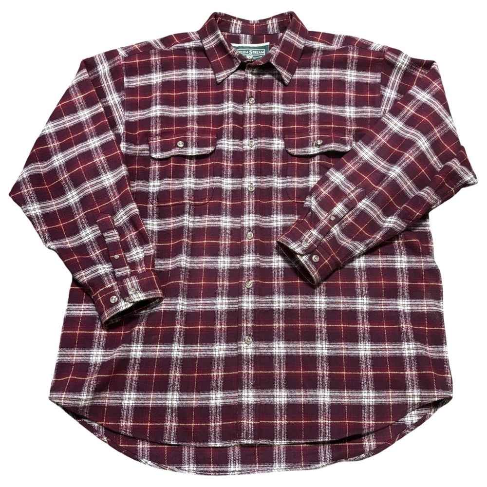 Fields and stream men’s cotton flannel hefty hunting fishing 2XL